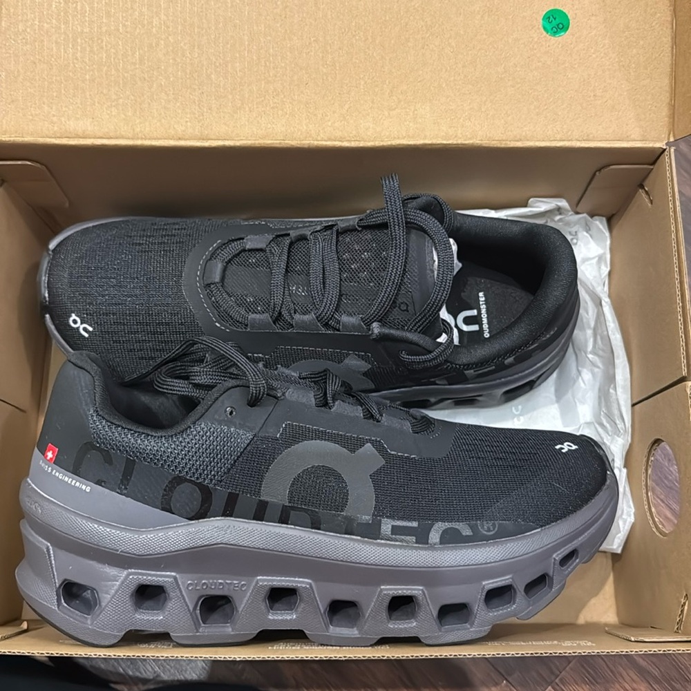 ON Cloudmonster running sneaker. Bought brand new-wore twice-just too small.